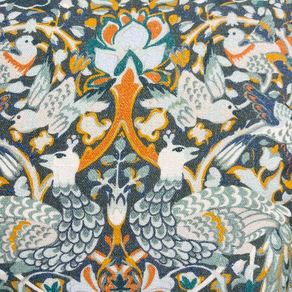 William Morris London Home Duck Fill Pillow Linen Peacock Fring Williams Sonoma - Picture 5 of 7